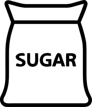 Sugar Bag Icon Illustration Minimalist Style vector