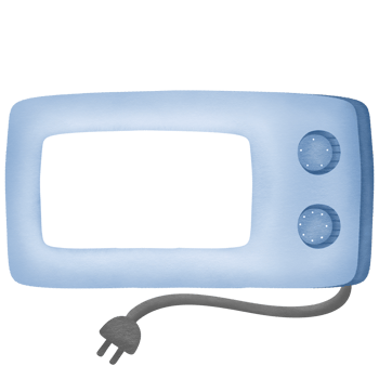 blue microwave hand drawn png
