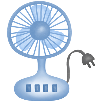 fan electric hand drawn transparency illustration png