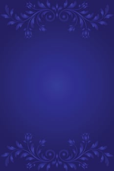 Elegant blue floral frame background design for invitation vector