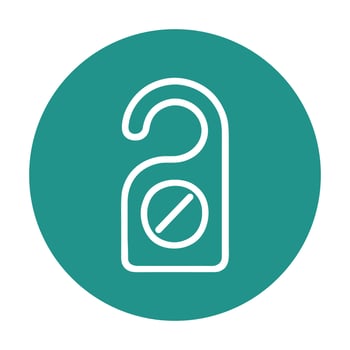 Do not disturb Door hanger icon. Icon symbol illustration vector