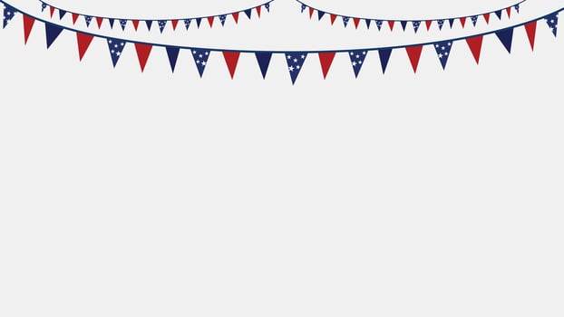 Empty banner with American patriotic bunting perfect for 4th of July message vector