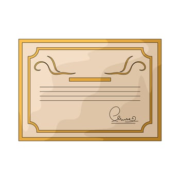 Illustration of Winner Certificate vector