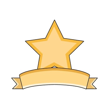 illustration of Star Banner vector