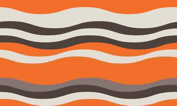 Vibrant wavy stripes in orange, gray, and beige create a dynamic, modern pattern. Ideal for backgrounds, textile designs, or website banners, this image conveys energy and fluidity. vector