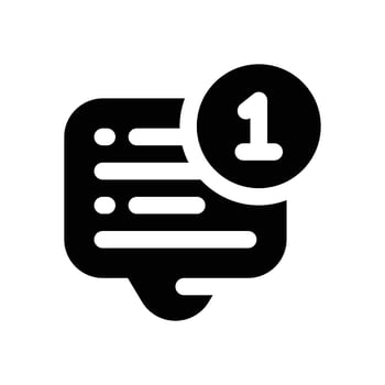 chat notification glyph icon. Strong and solid icon for websites and mobile apps. vector