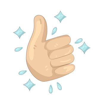 hand thumbs up vector