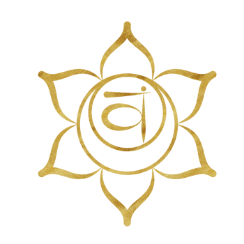 Sacral chakra Svadhisthana with golden texture and Sanskrit letters in the center. Healing energy balance. Hand-drawn watercolor illustration. Ethnic Indian pattern png