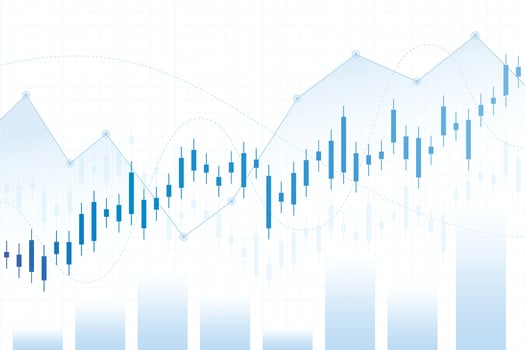 Gradient Stock Market Concept Modern Financial Data Visualization and Trading Illustration vector