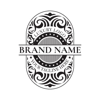 a black and white logo for a luxury brand vector