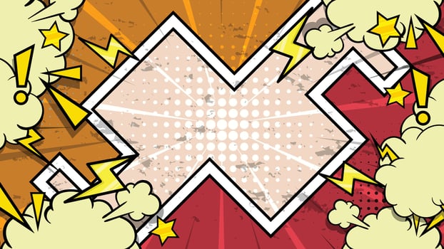 comic book background with a star and explosion vector
