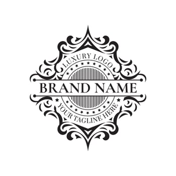 a black and white logo. vector