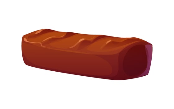 Chocolate bar or block, candy sweet dessert vector