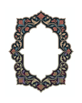 Ornate floral frame border element vector