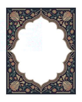 Ornate floral border design element vector