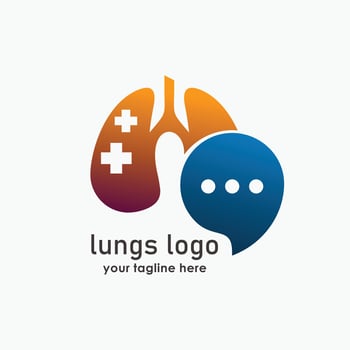 lungs consult logo designs for medical and health consult, lungs care logo inspiration vector