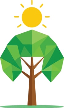 Tree Design Idea With Natural Elements And Artistic Style vector