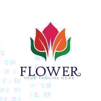 Elegant Floral Logo Design with Nature Beauty Style vector