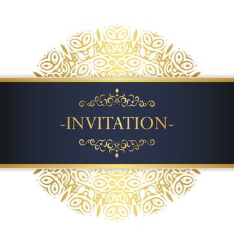 gold invitation background style ornamental pattern. vector