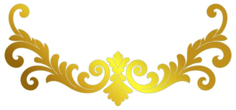 Golden vintage elements for decorating wedding cards, leaf photo frames vector