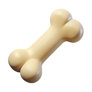 Creamy bone shape illustration isolated on transparent background png