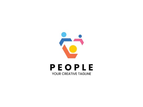 Abstract people logo design for your campany vector