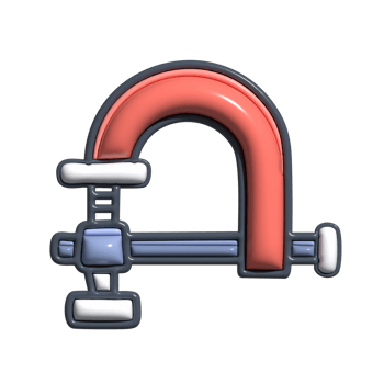 3D Cartoon Clamp Holding Tool Icons png