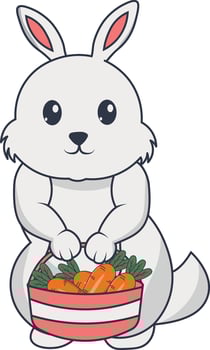 Rabbit Character Illustration. vector