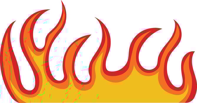 Fire Frame Illustration in Red and Orange Color Design vector