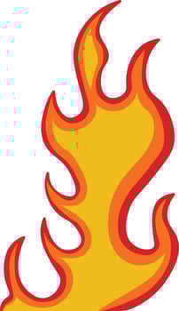Fire Frame Illustration Isolated on White Background vector