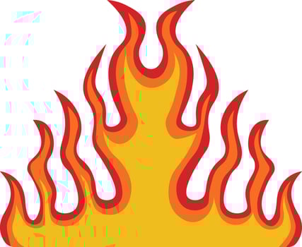 Fire Frame Illustration. Isolated on White Background vector