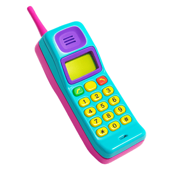 Isometric Glossy Smartphone Made of Colorful Plastic Parts png