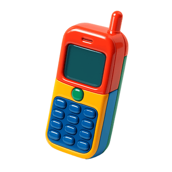 Multicolor Segment Mobile Phone, Glossy Surface, Isometric Angle png