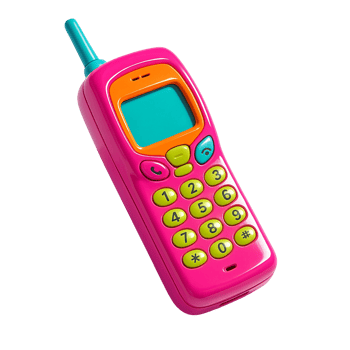 Glossy Plastic Smartphone in Colorful Segments, Isometric png
