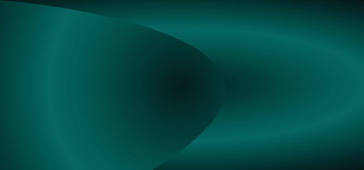 Dark emerald green abstract gradient background with glowing circle light vector