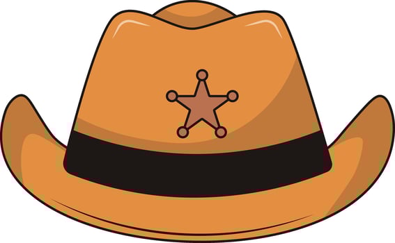 Cowboy Hat Icon on White Background vector