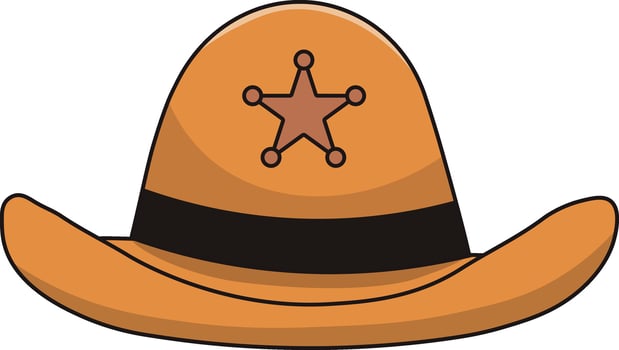 Cowboy Hat Icon Isolated on White Background. vector