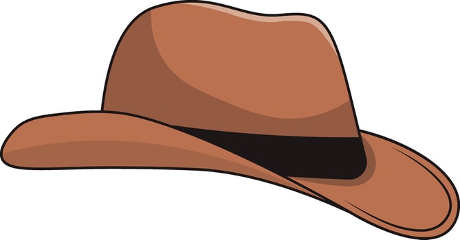 Cowboy Hat Icon. Isolated on White Background. vector