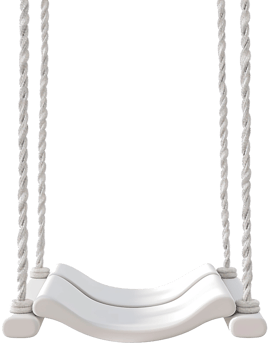 Minimalist White Swing on a Transparent Background for Creative Use png