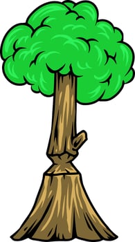 Partially Cut Tree vector