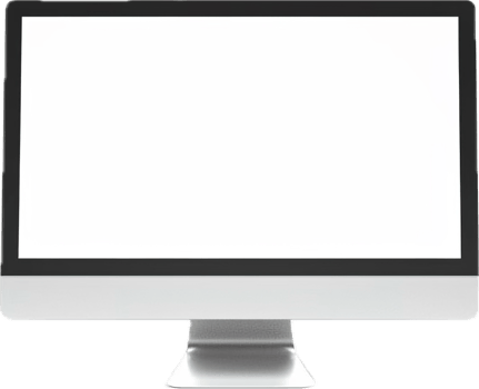 Modern Desktop Computer Monitor with Blank Screen Display png