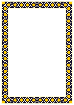 BLUE YELLOW FRAME BORDER png
