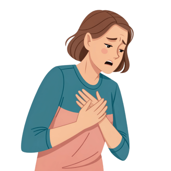 Woman with Ailing Chest png