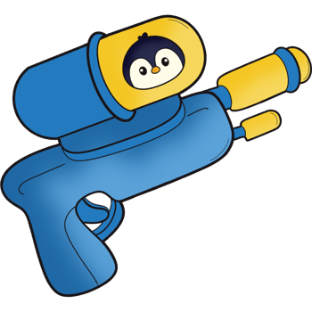The illustration of a water gun png