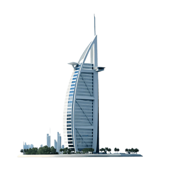 Burj Al Arab Hotel in Dubai Modern Architecture png