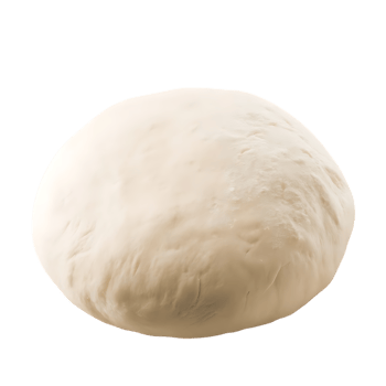 Fresh White Pizza Dough Ball on transparent Background png
