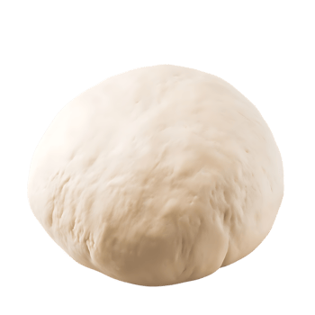 Round Fresh Pizza Dough Ball for Homemade Cooking png