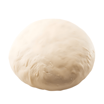 Ball of White Pizza Dough Isolated on transparent png