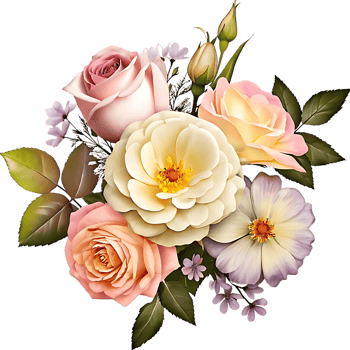 Rose and Chrysanthemum Elegant Floral Bouquet png
