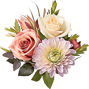Elegant Bouquet of Roses Lilies and Daisies png
